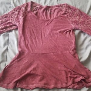 Light Burgundy Peplum